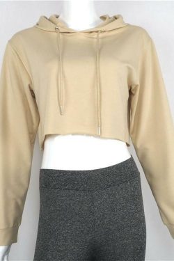 Y2K Grunge Super Cropped Hoodie - 90s Fashion, Retro Style, Y2K Summer Outfits, Gothic Y2K