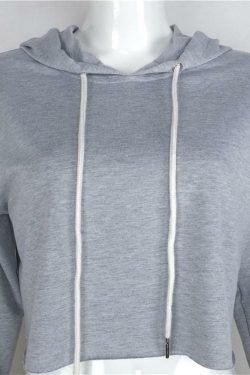 Y2K Grunge Super Cropped Hoodie - 90s Fashion, Retro Style, Y2K Summer Outfits, Gothic Y2K