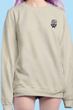 Y2K Grunge Susuwatari Sweatshirt - Retro 90s Fashion, Y2K Summer Outfits, Pastel Goth Style
