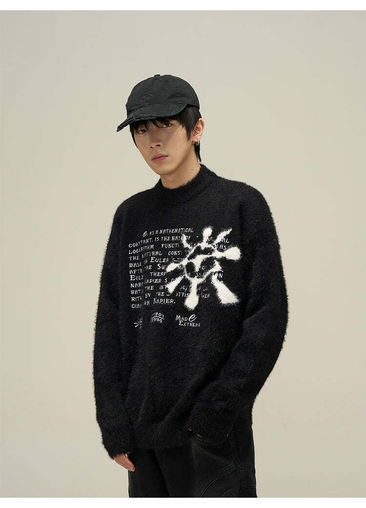 Y2K Grunge Sweater - Retro 90s Fashion, Summer Outfits, Pastel Goth, Y2K Club & Party Fits
