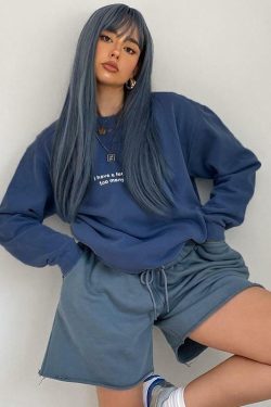 Y2K Grunge Sweatshirt - Retro 90s Fashion, Summer Y2K Outfits, Popstar & Party Vibes