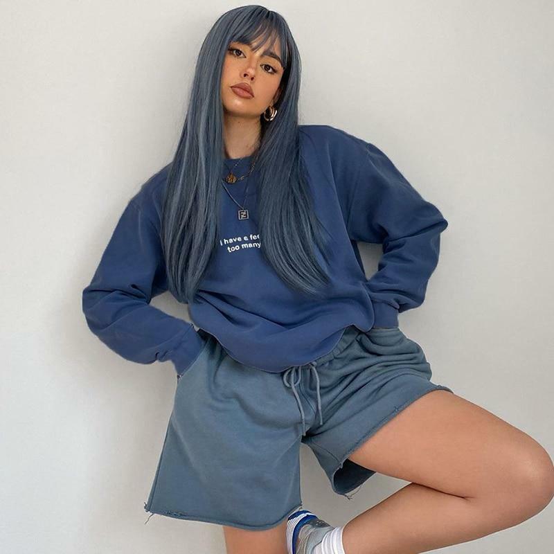 Y2K Grunge Sweatshirt - Retro 90s Fashion, Summer Y2K Outfits, Popstar & Party Vibes