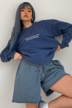 Y2K Grunge Sweatshirt - Retro 90s Fashion, Summer Y2K Outfits, Popstar & Party Vibes