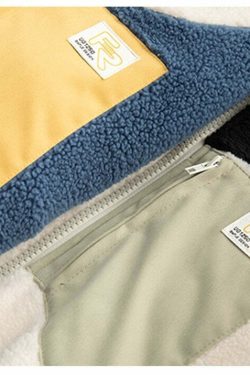 Y2K Grunge Swirl Fleece Zip Jacket - Retro 90s Fashion, Summer Outfits, and Clubwear