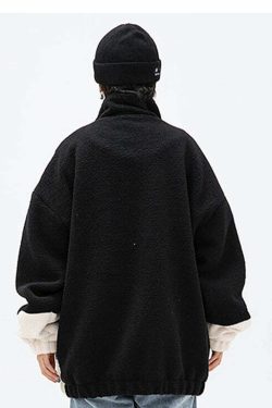 Y2K Grunge Swirl Fleece Zip Jacket - Retro 90s Fashion, Summer Y2K Outfits, Pastel Goth Style