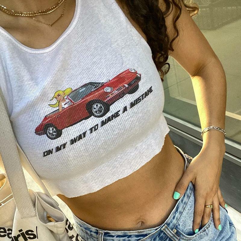 Y2K Grunge Tank Top - Retro 90s Fashion, Summer Y2K Outfits, Baby Tees, Y2K Club &