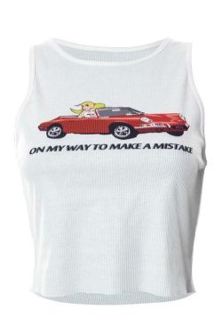 Y2K Grunge Tank Top - Retro 90s Fashion, Summer Y2K Outfits, Baby Tees, Y2K Club &