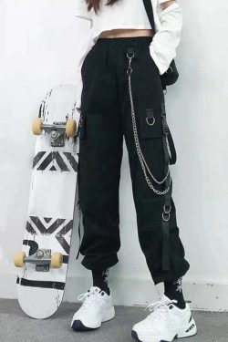 Y2K Grunge Techwear Cargo Pants - Retro 90s Fashion, Summer Outfits, and Clubwear