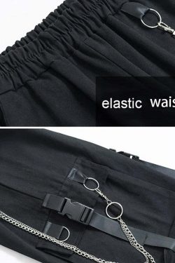 Y2K Grunge Techwear Cargo Pants - Retro 90s Summer Outfit, Gothic Y2K Fashion