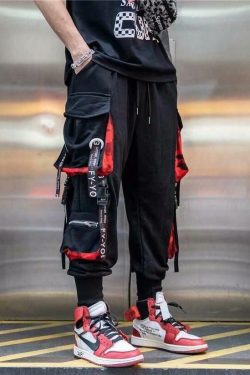 Y2K Grunge Techwear Casual Pants - 90s Retro Summer Outfit, Y2K Club & Party Fashion