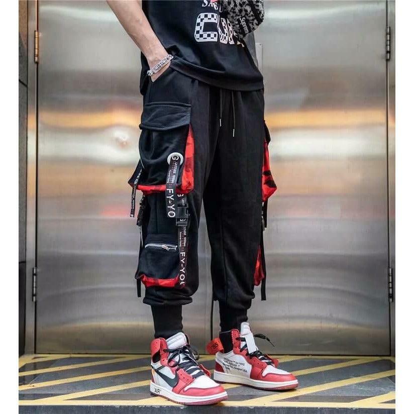 Y2K Grunge Techwear Casual Pants - 90s Retro Summer Outfit, Y2K Club & Party Fashion