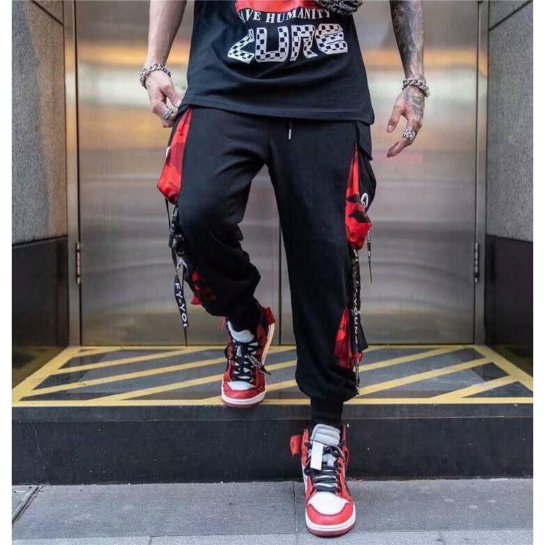 Y2K Grunge Techwear Casual Pants - 90s Retro Summer Outfit, Y2K Club & Party Fashion