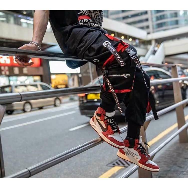 Y2K Grunge Techwear Casual Pants - 90s Retro Summer Outfit, Y2K Club & Party Fashion