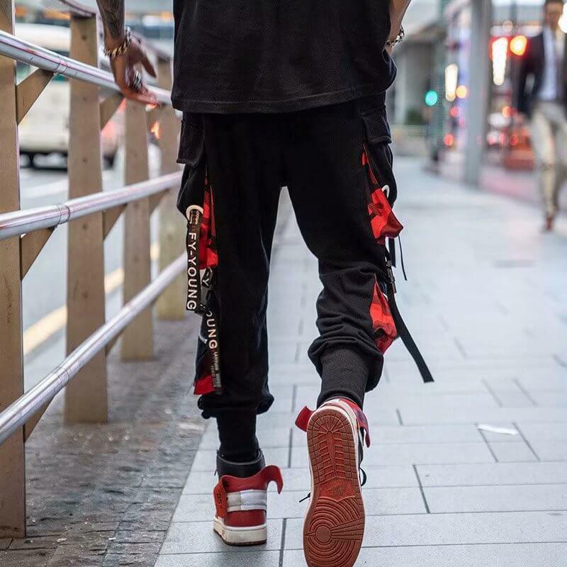 Y2K Grunge Techwear Casual Pants - 90s Retro Summer Outfit, Y2K Club & Party Fashion