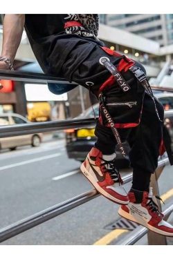 Y2K Grunge Techwear Casual Pants - 90s Retro Summer Outfit, Y2K Club & Party Fashion