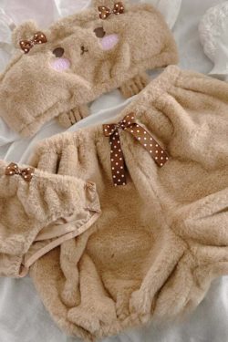 Y2K Grunge Teddy Bear Lingerie Set - Retro 90s Summer Outfit, Pastel Goth, Y2K Party Fit