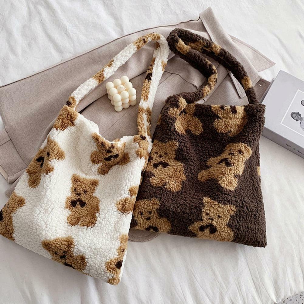 Y2K Grunge Teddy Bear Mini Tote Bag - Perfect for 90s Outfits, Summer Y2K Fashion, and Retro Style
