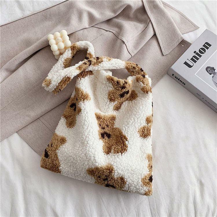 Y2K Grunge Teddy Bear Mini Tote Bag - Perfect for 90s Outfits, Summer Y2K Fashion, and Retro Style