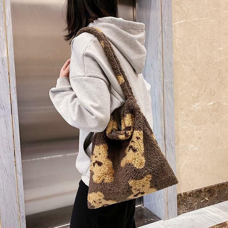 Y2K Grunge Teddy Bear Mini Tote Bag - Perfect for 90s Outfits, Summer Y2K Fashion, and Retro Style