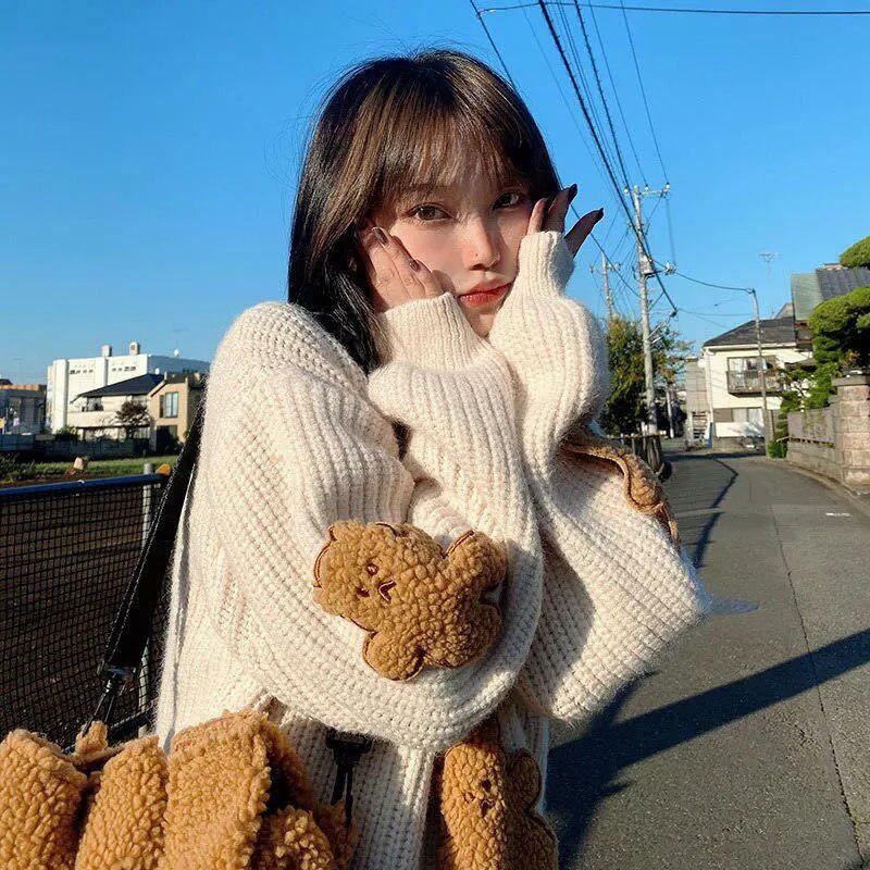 Y2K Grunge Teddy Bear Sweater - Retro 90s Fashion, Summer Outfits, and Pastel Goth Style
