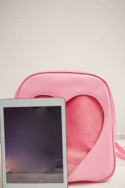 Y2K Grunge Transparent Heart Backpack - 90s Retro Style, Pastel Goth, Y2K Summer Outfits