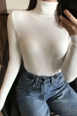 Y2K Grunge Turtleneck Sweatshirt - Retro 90s Fashion, Summer Y2K Outfits, Pastel Goth Style