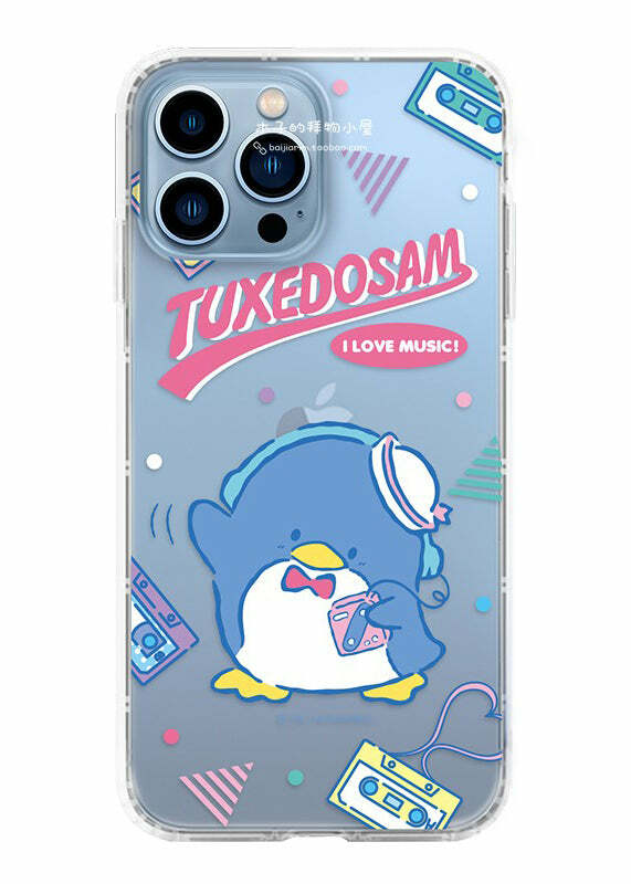 Y2K Grunge Tuxedo Sam iPhone Jelly Cover - Retro 90s Fashion, Pastel Goth, Y2K Popstar Style