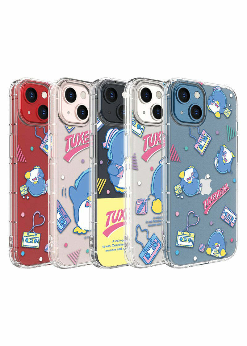 Y2K Grunge Tuxedo Sam iPhone Jelly Cover - Retro 90s Fashion, Pastel Goth, Y2K Popstar Style