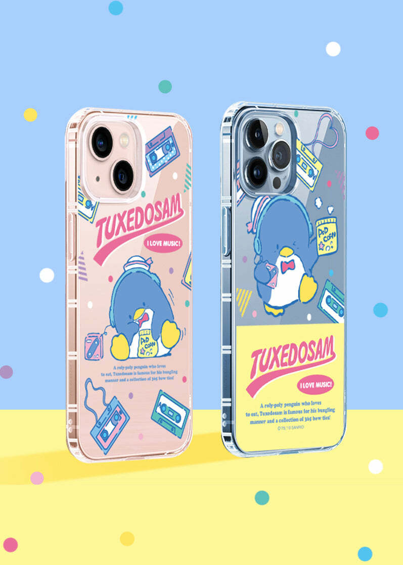 Y2K Grunge Tuxedo Sam iPhone Jelly Cover - Retro 90s Fashion, Pastel Goth, Y2K Popstar Style