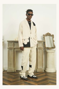 Y2K Grunge Two-Tone Flower Corduroy Blazer - Retro 90s Summer Outfit, Pastel Goth Fashion