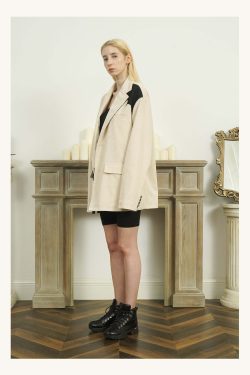 Y2K Grunge Two-Tone Flower Corduroy Blazer - Retro 90s Summer Outfit, Pastel Goth Fashion