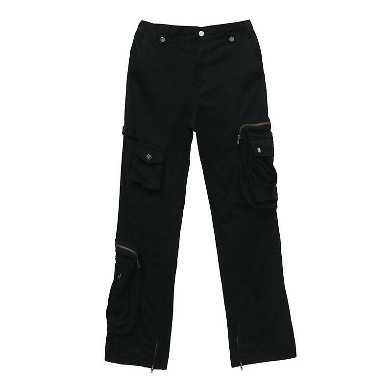 Y2K Grunge Utility Cargo Pants - 90s Retro Summer Outfit, Dark Ash, Y2K Fashion Essentials