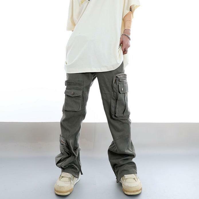 Y2K Grunge Utility Cargo Pants - 90s Retro Summer Outfit, Dark Ash, Y2K Fashion Essentials
