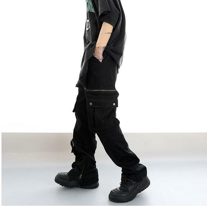 Y2K Grunge Utility Cargo Pants - 90s Retro Summer Outfit, Dark Ash, Y2K Fashion Essentials