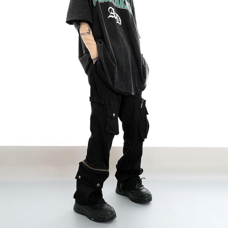 Y2K Grunge Utility Cargo Pants - 90s Retro Summer Outfit, Dark Ash, Y2K Fashion Essentials