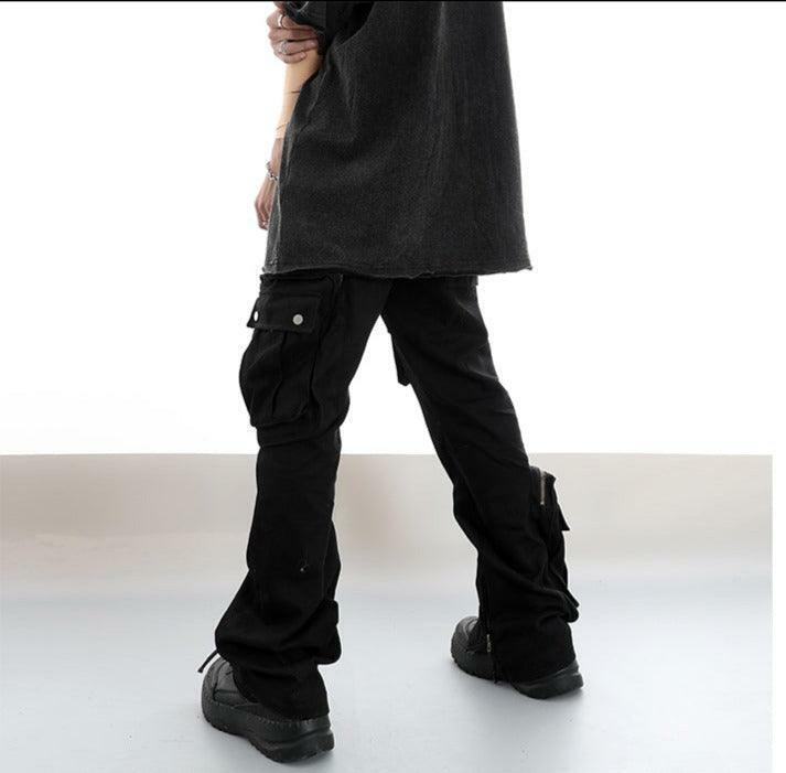 Y2K Grunge Utility Cargo Pants - 90s Retro Summer Outfit, Dark Ash, Y2K Fashion Essentials