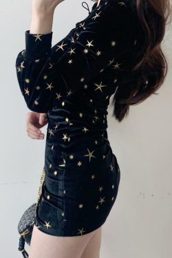Y2K Grunge Velvet Dress - 90s Fashion, Retro Style, Summer Party Outfit, Gothic Y2K V
