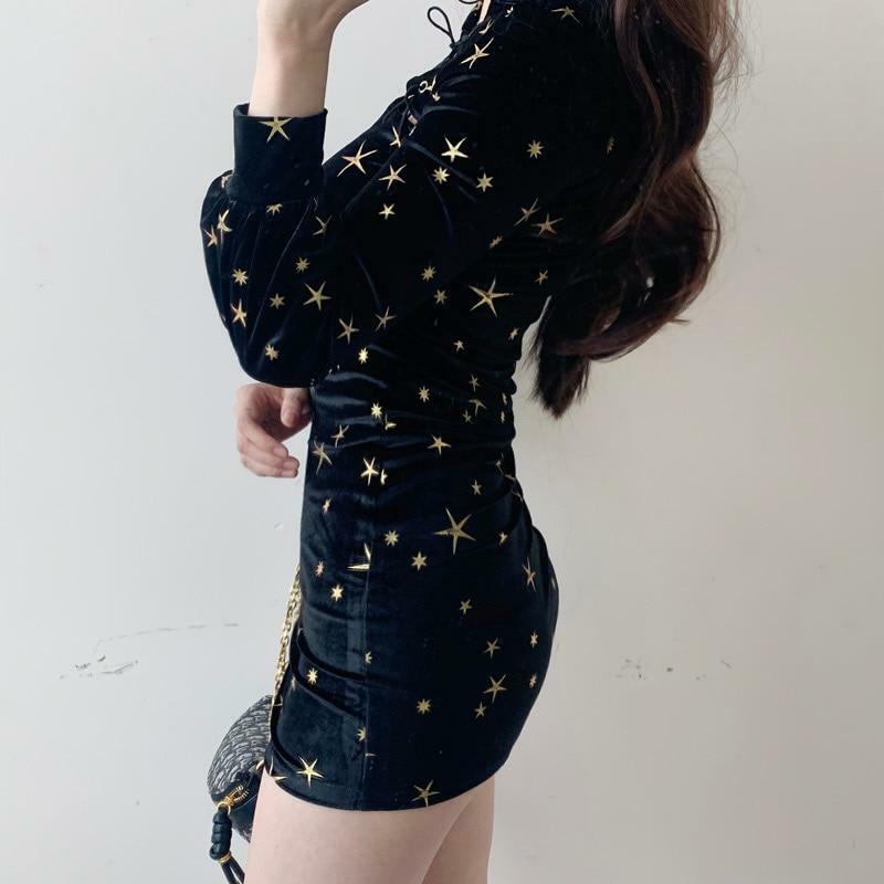Y2K Grunge Velvet Dress - 90s Fashion, Retro Style, Summer Party Outfit, Gothic Y2K V