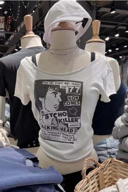 Y2K Grunge Vintage Punk Rock T-Shirt - 90s Fashion, Retro Style, Y2K Summer Outfits