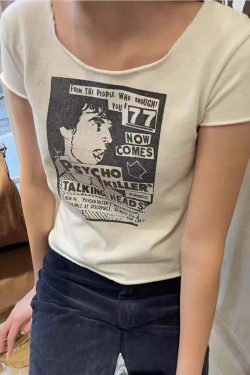 Y2K Grunge Vintage Punk Rock T-Shirt - 90s Fashion, Retro Style, Y2K Summer Outfits