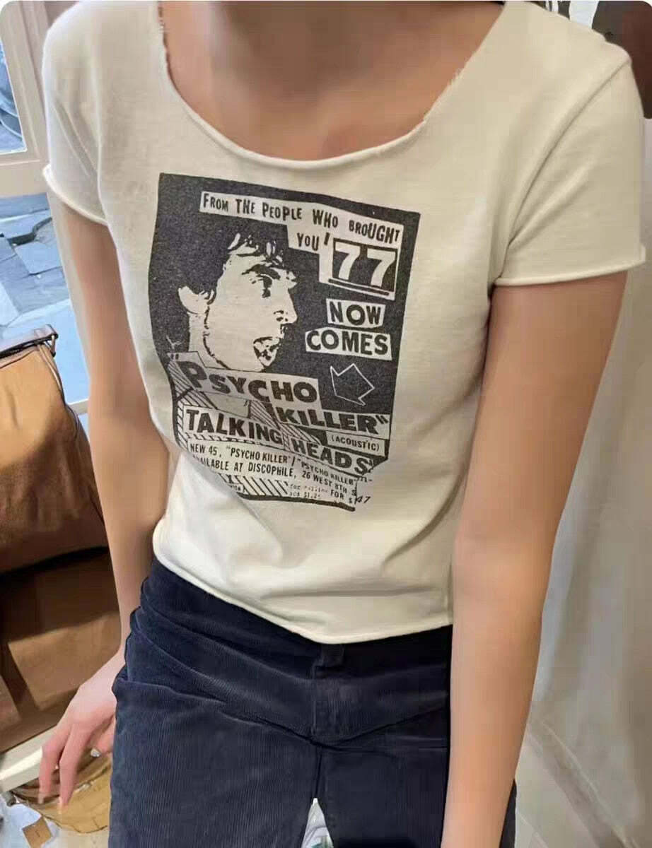 Y2K Grunge Vintage Punk Rock T-Shirt - 90s Fashion, Retro Style, Y2K Summer Outfits