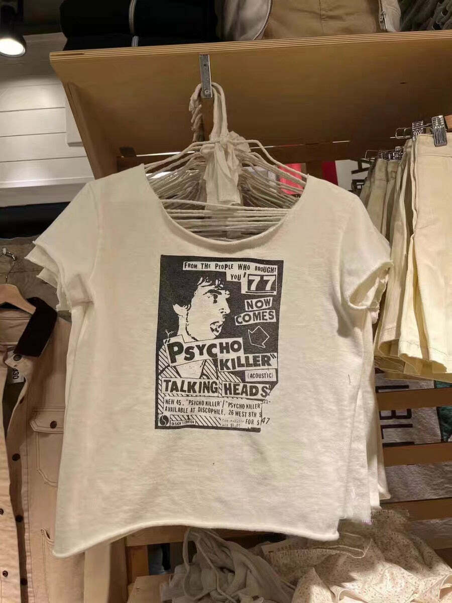 Y2K Grunge Vintage Punk Rock T-Shirt - 90s Fashion, Retro Style, Y2K Summer Outfits