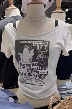 Y2K Grunge Vintage Punk Rock T-Shirt - 90s Fashion, Retro Style, Y2K Summer Outfits