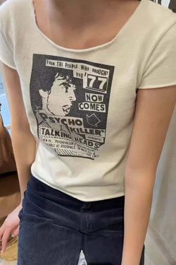Y2K Grunge Vintage Punk Rock T-Shirt - 90s Fashion, Retro Style, Y2K Summer Outfits