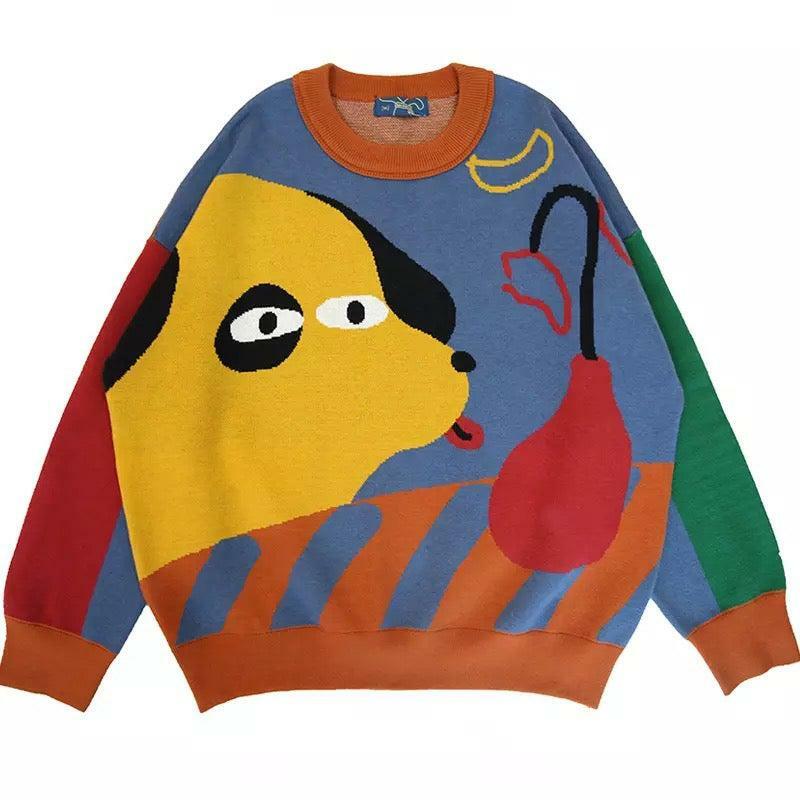 Y2K Grunge Vintage Sweater - 90s Fashion, Retro Style, Pastel Goth, Y2K Outfits Women