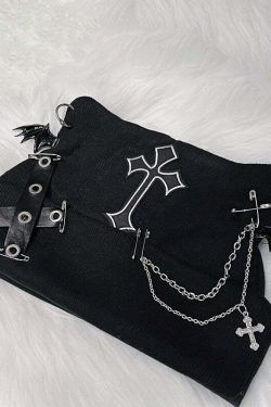 Y2K Grunge Visual Kei Cat Ear Beanie Hat - 90s Retro Goth Fashion for Summer Outfits