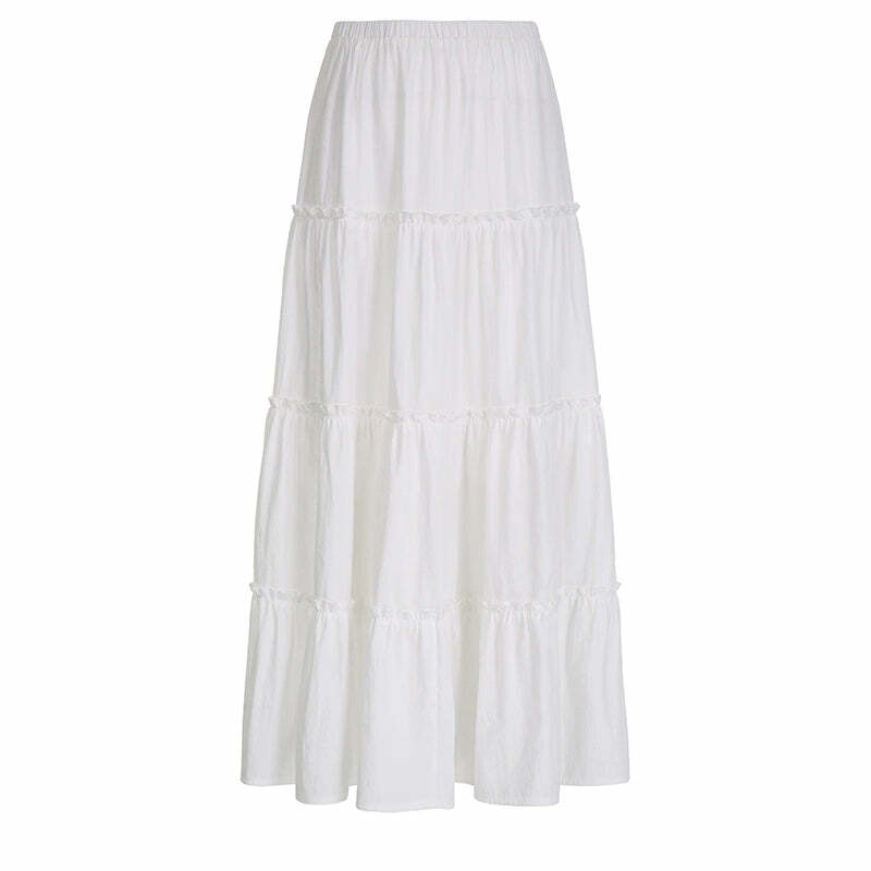 Y2K Grunge Walker Maxi Skirt - Retro 90s Fashion, Summer Y2K Outfits, Pastel Goth Style
