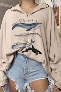 Y2K Grunge Whale Hoodie - Retro 90s Fashion, Summer Outfits, and Pastel Goth Style