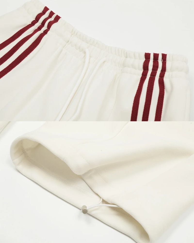 Y2K Grunge White Baggy Sweatpants - Retro 90s Fashion, Summer Y2K Outfits, Pastel Goth Style
