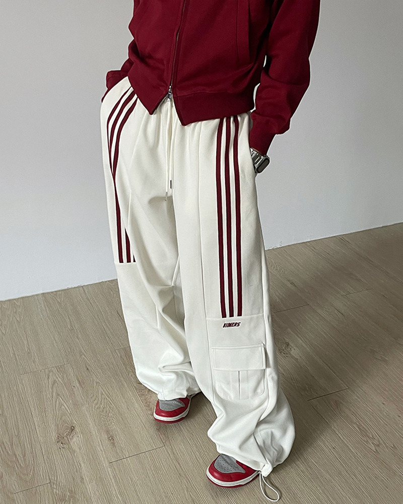 Y2K Grunge White Baggy Sweatpants - Retro 90s Fashion, Summer Y2K Outfits, Pastel Goth Style